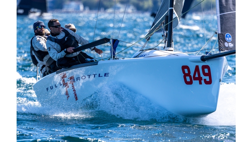 Brian Porter's Full Throttle (USA) with RJ Porter and Bri Porter, together with Matt Woodworth on Day 1 of the Melges 24 World Championship 2026 - Harbor Springs, MI, USA 