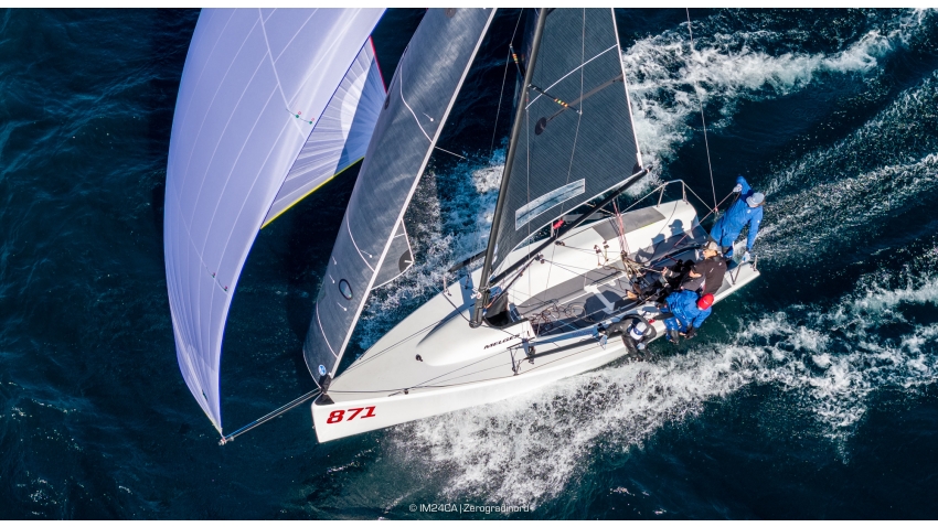 Peter McClennen's Gamecock (USA) with Severin Gramm, Wilson Stout, Mike Marshall and Jeremy Wilmot are the overall leaders after Day 1 of the Melges 24 World Championship 2026 - Harbor Springs, MI, USA 