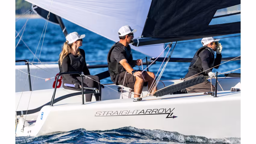 Chelsea Simms steering her Straihgtarrow (USA) in Race 10 on Day 4 of the Melges 24 World Championship 2026 - Harbor Springs, MI, USA