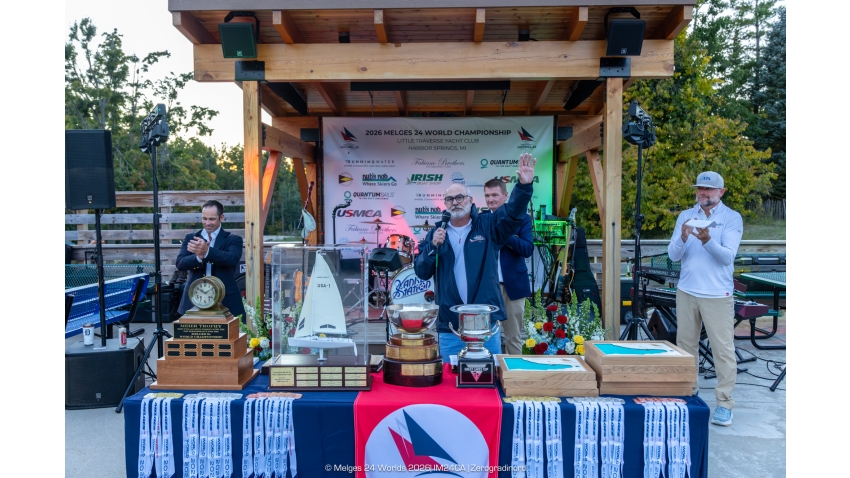 Tom Meier (in the middle), George Peet (on the left), Dave Gerber (on the right) - Melges 24 Worlds 2026 LTYC organizers 