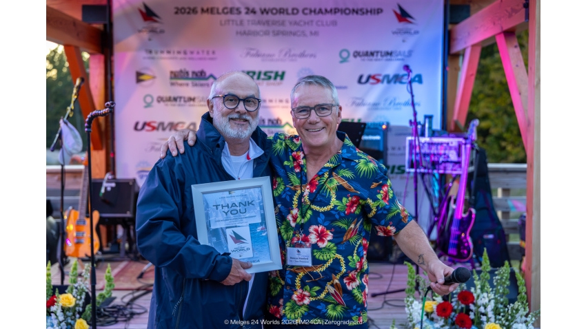 Regatta Chair Tom Meier and IM24CA Chair Duncan Stamper - 2026 Melges 24 World Championship - Harbor Springs, MI, USA