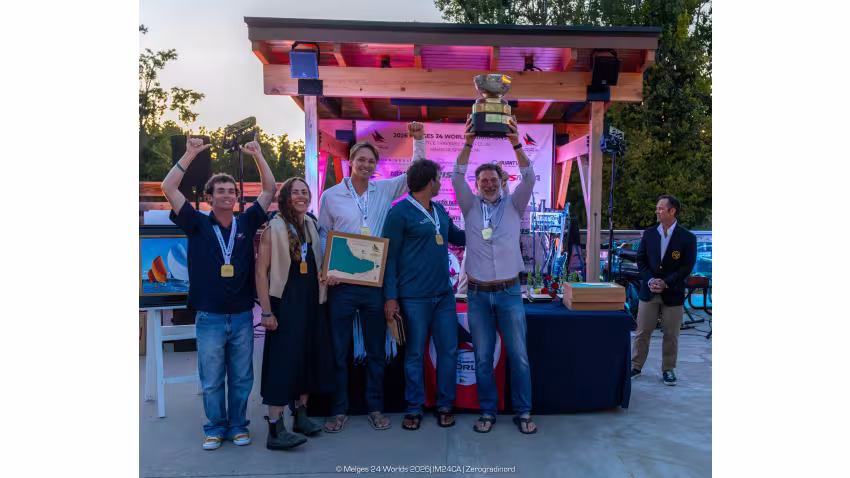 Melges 24 Corinthian World Champions 2026 are Duane Yoslov, Ellise Smolenyak, James Golden, Ian Mathiesen and Shane Tillson - Melges 24 World Championship 2026 in Harbor Springs