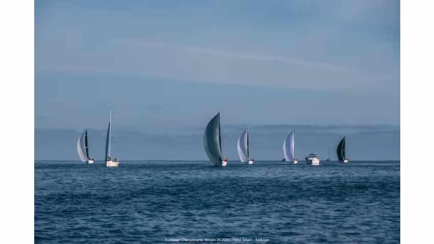 No-wind day at the Melges 24 European Championship 2026 - Tønsberg, Norway