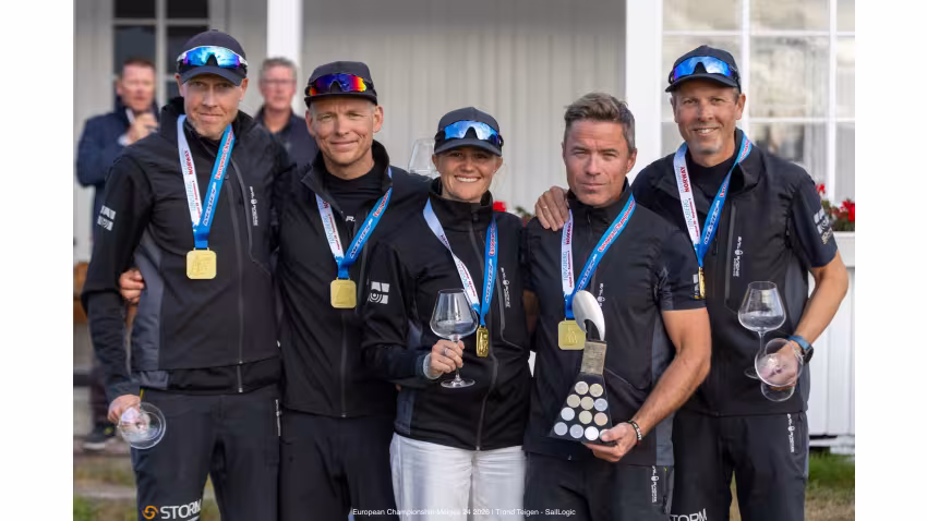 STORM CAPITAL (NOR751) - Peder Jahre, Pål Tønnesson, Lillan Agerup, Marius Falch Orvin, Sivert Denneche - Melges 24 Corinthian European Champions 2026 - Melges 24 European Championship 2026 - Tønsberg, Norway 