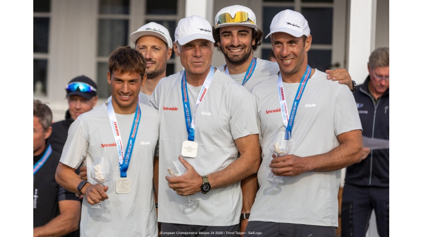 MELGINA (ITA854) - Paolo Brescia, Filippo Vulcanile, Simone Ferrarese, Federico Zampiccoli, Jas Farneti - Melges 24 European Championship 2026 Silver - Tønsberg, Norway 