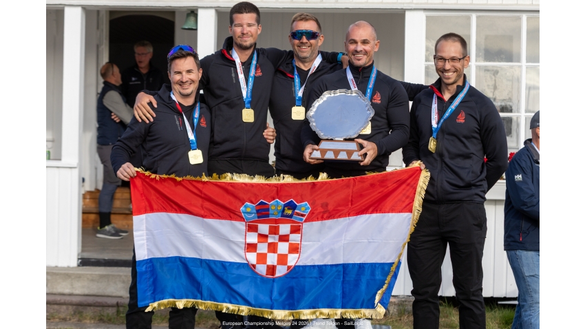 RAZJAREN (CRO867) - Ante Cesic, Lukasz Podniesinski, Tonci Knezovic, Ljubo Jercic and Antonio Milisic - Melges 24 European Champions 2026 with a race to spare - Melges 24 European Championship 2026 - Tønsberg, Norway 