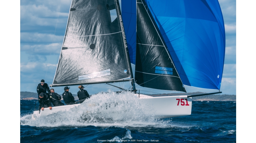 STORM CAPITAL (NOR751) - Peder Jahre, Pål Tønnesson, Lilian Agerup, Marius Falch Orvin, Sivert Denneche - Melges 24 Corinthian European Champions 2026 - Melges 24 European Championship 2026 - Tønsberg, Norway