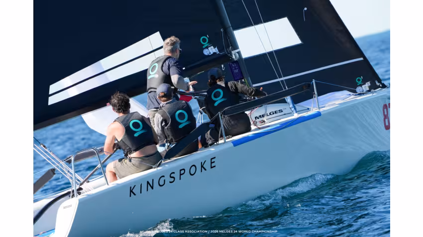 Bora Gulari's Mavi (USA) with Norman Berge, Kyle Navin, Nick Ford and Trevor Burd on Day 3 of the Melges 24 World Championship 2026 - Harbor Springs, MI, USA 