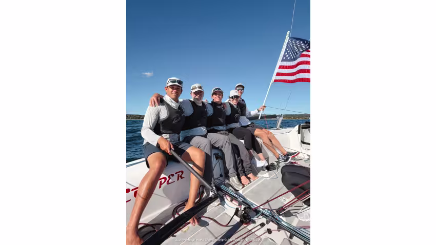 Melges 24 Corinthian World Champions 2026 are Duane Yoslov, Ellise Smolenyak, James Golden, Ian Mathiesen and Shane Tillson - Melges 24 World Championship 2026 in Harbor Springs