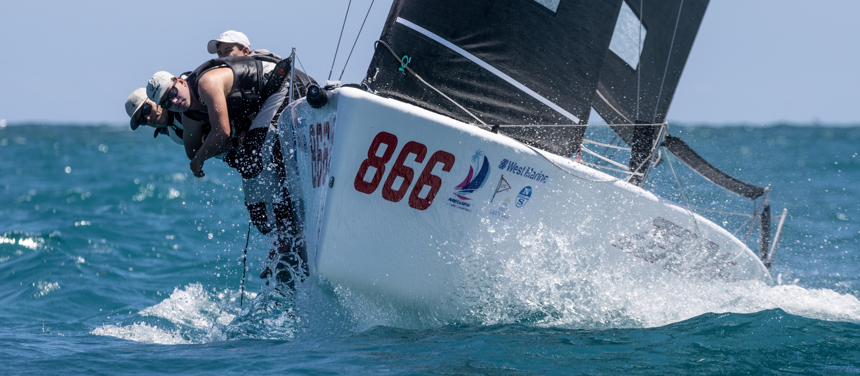 Zenda Express USA866 of Harry Melges IV racing at the Melges 24 Worlds 2022 in Ft Lauderdale, FL, USA