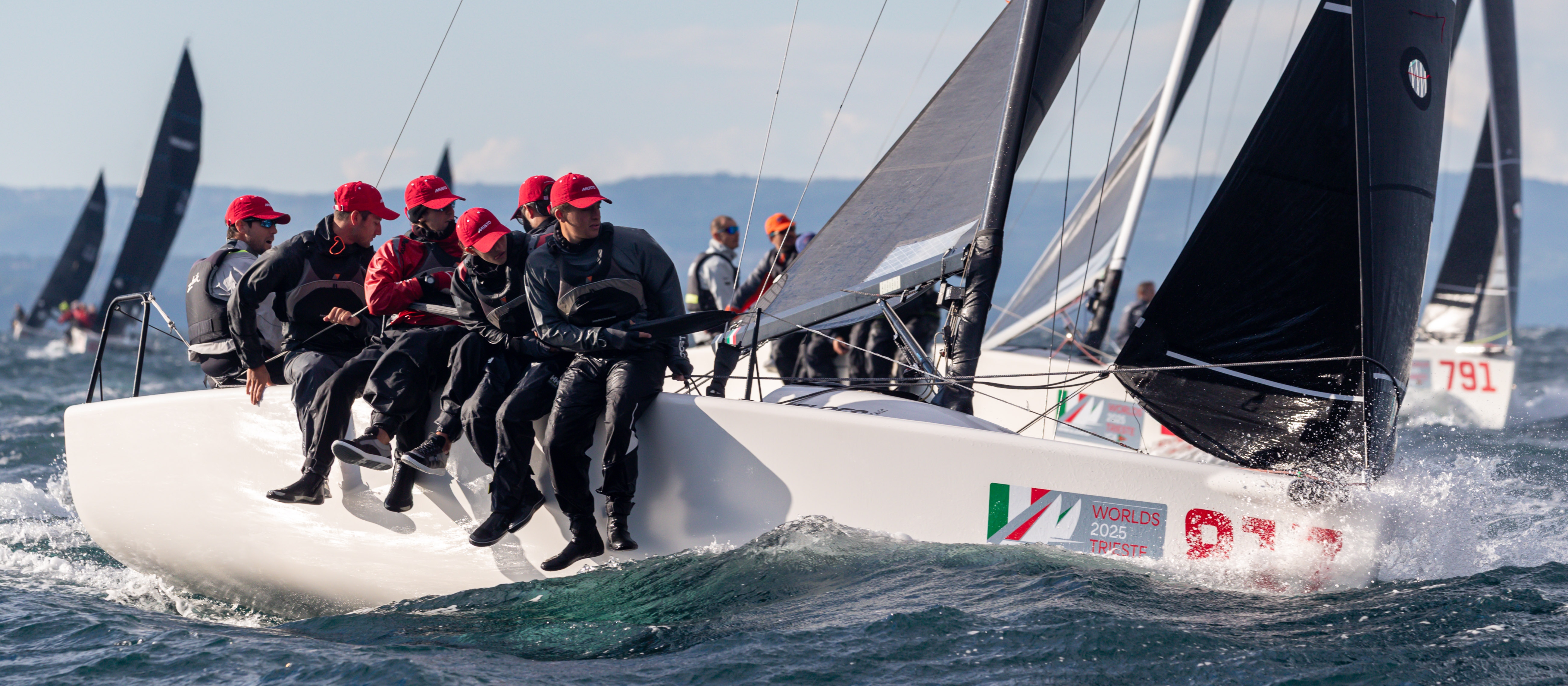 STRIBOG ITA817 with Federico Cerimele at the helm - Melges 24 Worlds 2025 Trieste, ITA © Giovanni Tesei