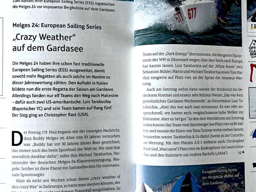 July 2023 - Segler Zeitung - "Crazy Weather" auf dem Gardasee