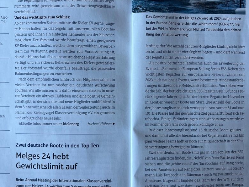 Zwei Deutsche Boote in den Top Ten - Melges 24 hebt Gewichtslimit auf