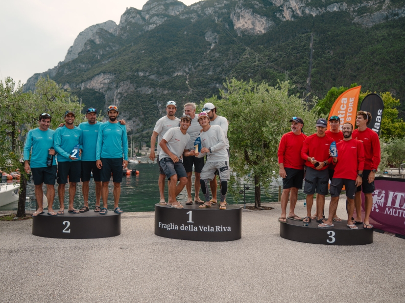 All-italian Corinthian podium - Melges 24 Italian National Championship 2026 - Melges 24 European Sailing Series 2026 - Fraglia Vela Riva, Riva del Garda, Italy