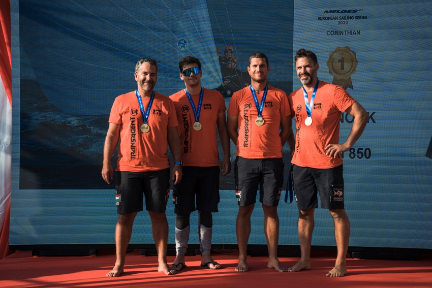 Chinook HUN850 of Akos Csolto with Balázs Tomai, Mihaly Kasa, Botond Weores, Balmazs Litkey - Corinthian winner of the 2022 Melges 24 European Sailing Series