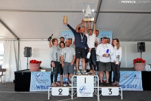 2017 Melges 24 World Championship podium - Maidollis ITA854, Monsoon USA851, Mikey USA835 - Helsinki, Finland