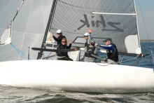 2008 Melges 24 North American Championship Terry Hutchinson of Annapolis with tactician Scott Nixon, Brian Janney, George Peet and Amy Ironmonger