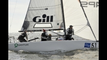 Terry Hutchinson, tactician Scott Nixon, Brian Janney, George Peet and Amy Ironmonger on Quantum Racing USA751 at the 2009 Sheehy Lexus of Annapolis Melges 24 World Championship