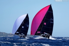 Paolo Brescia and his Melgina ITA693 at the 2019 Melges 24 Worlds in Villasimius, Sardinia, Italy