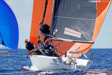 Seven-Five-Nine HUN759 of Akos Csolto at the 2019 Melges 24 World Championship in Villasimius, Italy