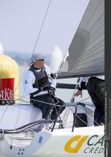 Matteo Balestrero on his Giogi ITA693 at the 2014 Melges 24 European Championship in Balatonfüred, Hungary