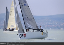 Matteo Balestrero on his Giogi ITA693 at the 2014 Melges 24 European Championship in Balatonfüred, Hungary