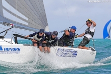 Bora Gulari's USA820 with Norman Berge, Jonathan McKee, Kyle Navin and Charlie Smythe at the 2016 Melges 24 Worlds in Miami