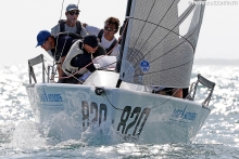 Bora Gulari's USA820 with Norman Berge, Jonathan McKee, Kyle Navin and Charlie Smythe at the 2016 Melges 24 Worlds in Miami