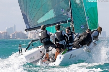 Conor Clarke's Embarr IRL829 with Stuart McNay helming - 2016 Melges 24 World Champion in Miami