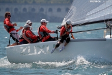 ZUXU EST791 of Peter Saraskin with Lorenzo Bodini, Paavo Pettai, Kalev Tanner and Triin Sarapuu - 2018 Melges 24 European Championship in Riva del Garda, Italy