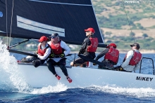 2019 Melges 24 U.S. National Ranking Champion owner Kevin Welch sailing MiKEY with the legendary Jeff Madrigali at the helm.