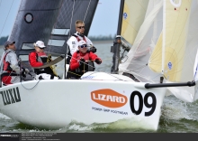 ZUXU EST791 of Peter Saraskin with Kalev Tanner, Karl-Hannes Tagu, Liis Koort and Tuuli Org at the 2013 Magic Marine Melges 24 European Championship - Medemblik, the Netherlands