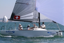 2014 Gill Melges 24 World Championship - Geelong, Australia -  World Champion Blu Moon SUI825 - Flavio Favini, Gabriele Benussi, Giovanni Ferrari, Stefano Rizzi, Nicholas Dal Ferro, owner Franco Rossini 