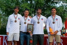 Ian Ainslie, Adam Martin, Paul Wilcox and Botond Weöres - 3rd in overall at the 2014 Melges 24 European Championship in Balatonfüred, Hungary
