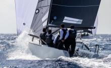 Peter Karrie's Nefeli GER859 at the 2019 Melges 24 Pre-Worlds in Villasimius, Italy