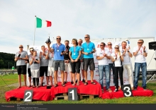 2011 Melges 24 Europeans in Aarhus, Denmark - Corinthian podium - Lenny EST790, Storm Capital Sail Racing NOR751 and Rock City EST761