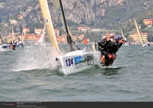 Lenny EST790 of Tõnu Tõniste at the 2012 Melges 24 World Championship in Torbole, Lake Garda, Italy