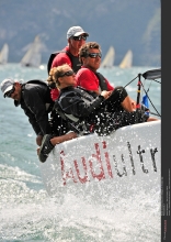 2012 Melges 24 World Championship - Torbole, Italy - III Overall - Audi ITA819 - Riccardo Simoneschi, Gabriele Benussi, Vittorio Rosso, Federico Buscaglia, Lucia Giorgetti
