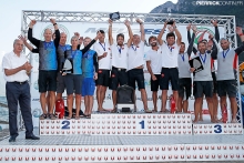 Corinthian best three of the 2018 Melges 24 European Championship in Riva del Garda, Italy - Taki 4 ITA778, Lenny EST790, Seven-Five-Nine HUN759