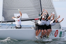 Christopher Rast and his team of EFG SUI684 - 2015 Melges 24 World Champion