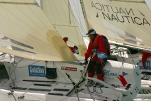 Blu Moon SUI521 of Franco Rossini with Flavio Favini helming at the 2005 Corum Melges 24 World Championship in Key Largo, Florida, USA