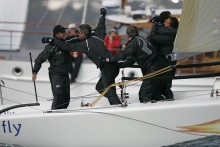  Joe Fly Team with Gabrio Zandona in helm and his crew of Daniele Cassinari, Federico Michetti, Monica Ratipoldi and owner Giovanni Maspero - 2005 Melges 24 European Champion - Torquay, England