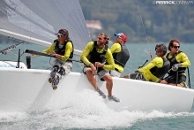 Caipirinha Jr ITA633 - Matteo Ivaldi, Gabriele Benussi, Francesco Rubagotti, Vittorio Zaoli, Camilla Bert - 2018 Melges 24 European Championship, Riva del Garda, Italy