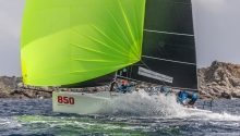 Laura Grondin's Dark Energy at the 2019 Melges 24 Pre-Worlds in Villasimius, Italy