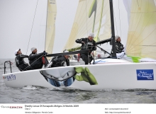 Gabrio Zandona helming for Giovanni Maspero on ITA-777 Joe Fly at the 2009 Sheehy Lexus of Annapolis Melges 24 World Championship 