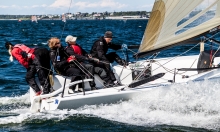 Freddy EST826 of Ants Haavel with Martin Müür, Lauri Kärner, Siim Ots and Triin Sarapuu at the 2015 Melges 24 Estonian Championship