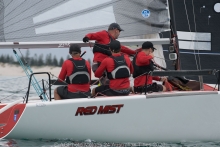 Robin Deussen's Red Mist working hard in the light conditions - 2020 Melges 24 Australian Nationals