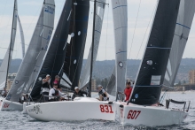 Sandy Higgins' Scorpius and Robin Deussen's Red Mist are neck-and-neck going into the final day of racing - 2020 Melges 24 Australian Titles