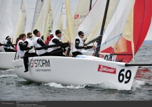 Storm Capital Sail Racing NOR751 -  Oyvind Peder Jahre, Sivert Denneche, Taja Zaikova, Marius Falch Orvin, Stian Briseid - 2nd Corinthian - 2011 Böcklunder Melges 24 Europeans - Aarhus, Denmark