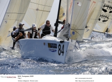 2009 Melges 24 Europeans runner-up - Alina ITA722 -  Niccolo Bianchi in helm, owner Maurizio Abba